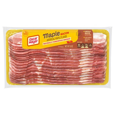 Oscar Mayer Naturally Hardwood Smoked Maple Bacon - 12 Oz - Image 1