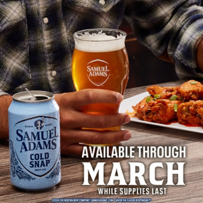 Samuel Adams Cold Snap White Ale Seasonal Beer Cans - 12-12 Fl. Oz. - Image 5