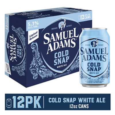 Samuel Adams Cold Snap White Ale Seasonal Beer Cans - 12-12 Fl. Oz. - Image 1