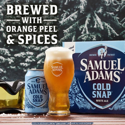 Samuel Adams Cold Snap White Ale Seasonal Beer Cans - 12-12 Fl. Oz. - Image 3