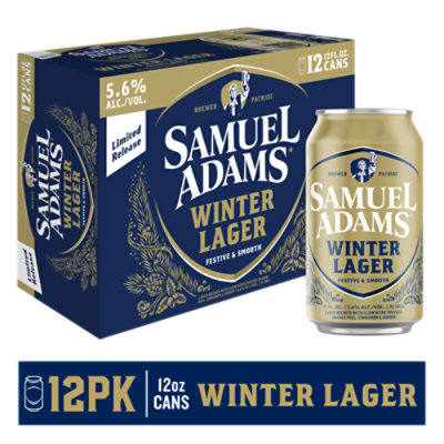 Samuel Adams Winter White Ale Seasonal Beer Cans - 12-12 Fl. Oz. - Image 1