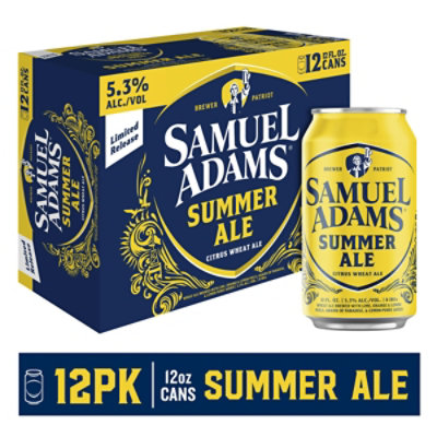 Samuel Adams Summer Ale Seasonal Beer Cans - 12 - 12 Fl. Oz. - Image 1