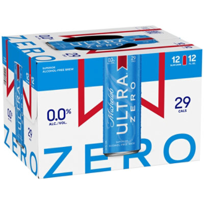 Michelob ULTRA Zero Alcohol-Free American Lager Beer in Cans - 12 Pack, 12 Fl. Oz. - Image 2
