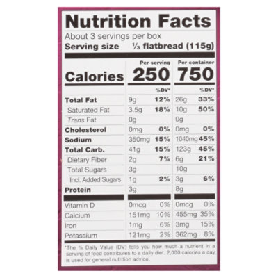 Daiya Flatbread Mushroom Carmelized Onion & Fig - 12.2 OZ - Image 4