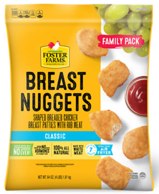 Foster Farms Nae Chicken Nuggets Family Pack 4lb - 64 OZ - Image 1