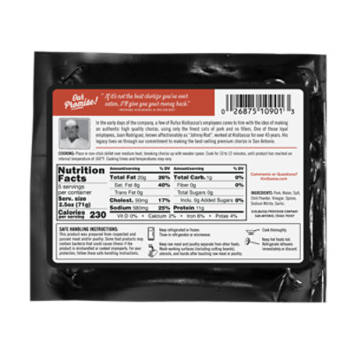 Kiolbassa Chorizo - 12 OZ - Image 5