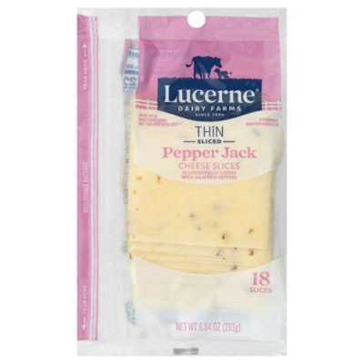 Lucerne Pepper Jack Thin Sliced Cheese 6.84 Oz - 6.84 OZ