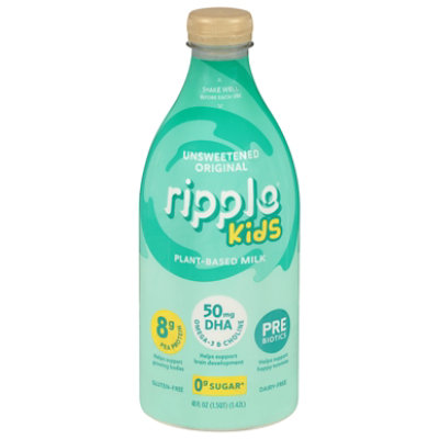 Ripple Milk Plant Based Kids Unsweetened - 48 FZ - Image 3