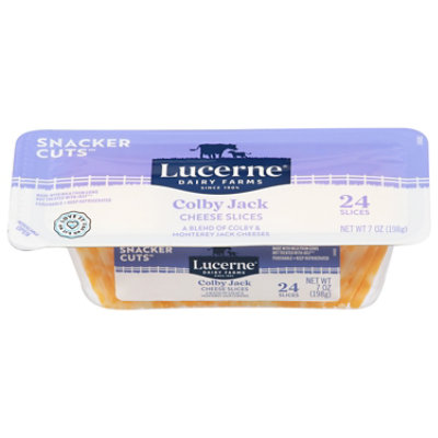 Lucerne Colby Jack Snacker Cuts Sliced Cheese 7 Oz - 7 OZ