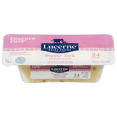 Lucerne Pepper Jack Snacker Cuts Sliced Cheese 7 Oz - 7 OZ