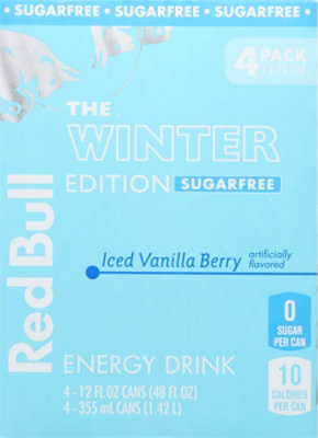 Red Bull Winter Edition Vanilla Berry Sugar Free - 4-12 Oz - Image 6