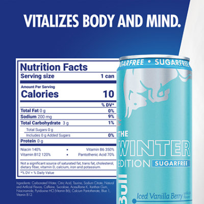 Red Bull Winter Edition Vanilla Berry Sugar Free - 12 Oz - Image 2