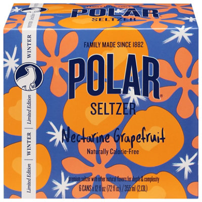 Polar Seltzer Nectarine Grapefruit 6-12fz - 6-12 FZ - Image 3