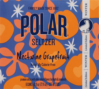 Polar Seltzer Nectarine Grapefruit 6-12fz - 6-12 FZ - Image 6