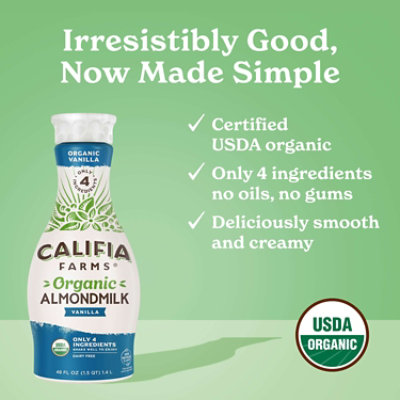 Califia Farms Organic Vanilla Almond Milk 48 Fz - 48 FZ - Image 3