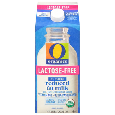 O Organics 2% Reducd Fat Lactose Free Milk 64 Fl. Oz. - 64 Fl. Oz. - Image 1