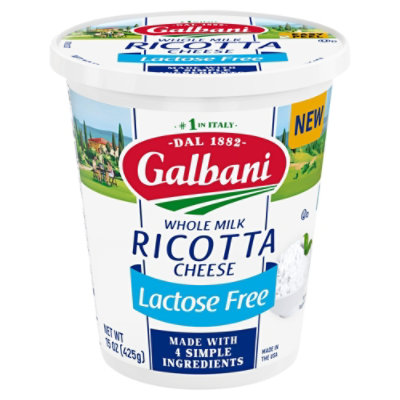 Galbani Lactose Free Ricotta Cheese - 15 Oz - Image 1