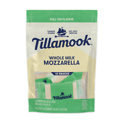 Tillamook Whole Milk Mozzarella Cheese Snack Portions 7.5oz, 10 Count - 7.5 OZ - Image 7