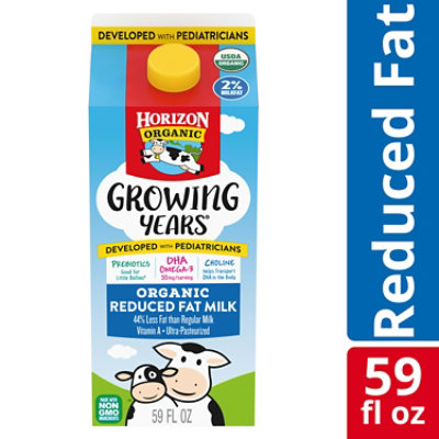 Horizon Organic Growing Years 2% Reduced Fat DHA Omega-3 Milk Carton - 59 Fl. Oz. - Image 1