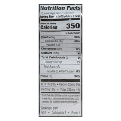 Signature Select Ground Beef Patties 73%lean 27%fat 40 Oz - 40 OZ - Image 4