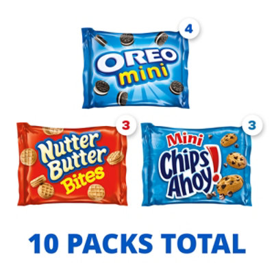 Nabisco Chips Ahoy/Nutter Butter/OREO Variety Pack - 10 Count - Image 2