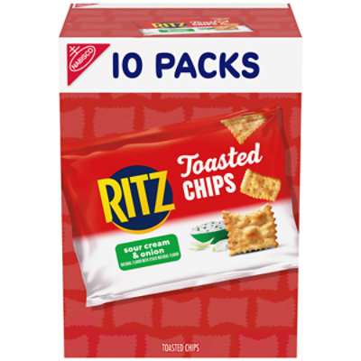 Ritz Toasted Chips Sour Cream & Onion - 10 Count - Image 1