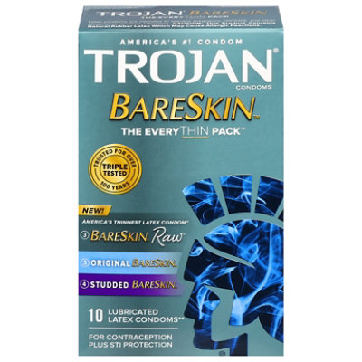 Trojan Condom Bareskin Variety Pack 10 Ct - 10 CT - Image 1