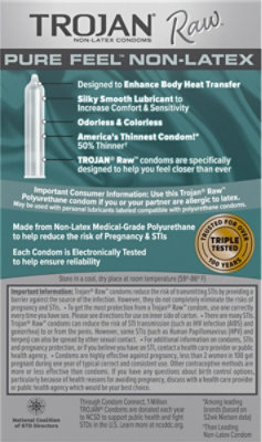 Trojan Raw Non Latex Condom 10ct - 10 CT - Image 4