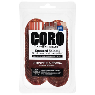 Coro Foods Salami Mole Uncured Sliced - 3 OZ - Image 1