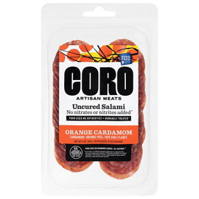 Coro Foods Salami Orange Cardamom Uncured Sliced - 3 OZ - Image 1
