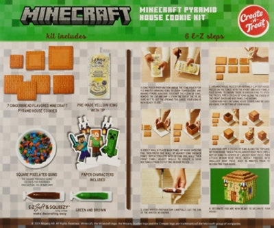 Create-a-treat Minecraft Pyramid Gingerbread Cookie Kit - 20.96 OZ - Image 6