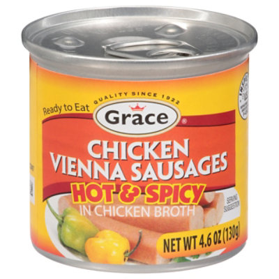 Grace Vienna Sausages Chicken Hot And Spicy - 4.6 OZ - Image 3