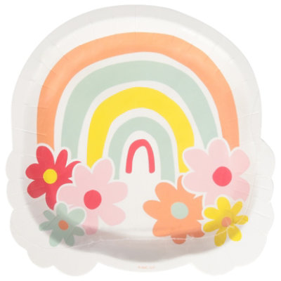 American Greetings Colorful Brushstroke Birthday Plastic Table Cover - Each - Image 1