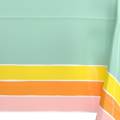 American Greetings Colorful Brushstroke Birthday Plastic Table Cover - Each - Image 2