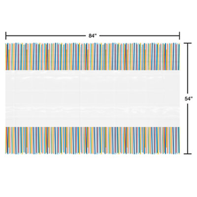 American Greetings Colorful Streamers Birthday Plastic Table Cover - Each - Image 5