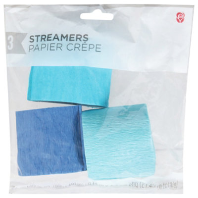 American Greetings Red/Yellow/Blue 30' Crepe Paper - 3 Count - Image 1