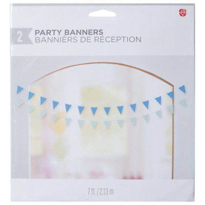 American Greetings Gray and Orange Stars 7' All Ocassion Party Banner Decoration - 2 Count - Image 1
