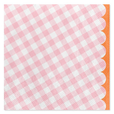 American Greetings Pink Gingham All Occasion Lunch Napkins - 20 Count - Image 2