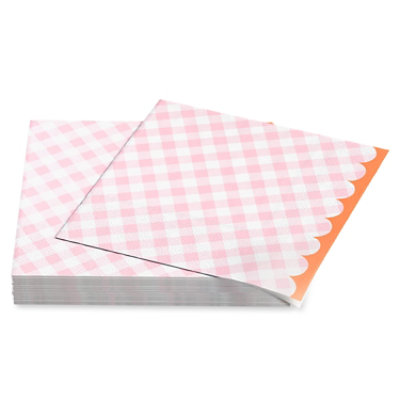 American Greetings Pink Gingham All Occasion Lunch Napkins - 20 Count - Image 5