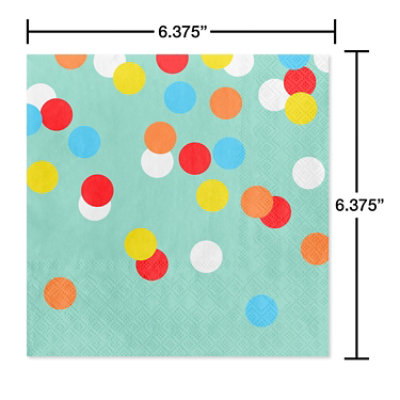 American Greetings Colorful Dots All Occasion Lunch Napkins - 20 Count - Image 3