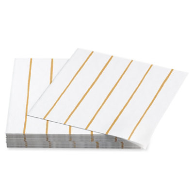 American Greetings Gold Stripes All Occasion Lunch Napkins - 20 Count - Image 5