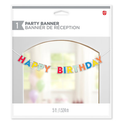American Greetings Happy Birthday 7' Birthday Party Banner Decoration - Each - Image 2