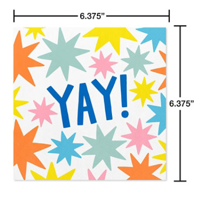 American Greetings Yay! Birthday Lunch Napkins - 20 Count - Image 3