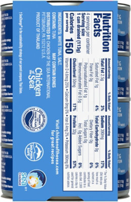 Chicken Of The Sea Sold White Pure Tuna No Drain 4 Oz - 4 OZ - Image 5