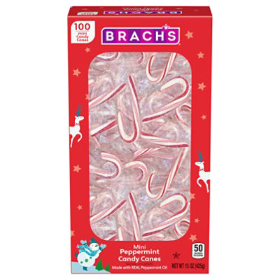 Brach's Mini Peppermint Holiday Candy Canes - 100 Count - Image 1