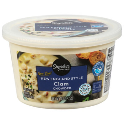 Signature Select Soup Clam Chowder New England Style - 15 OZ
