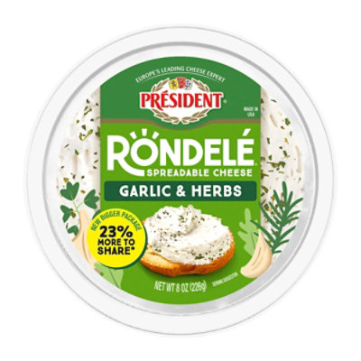 Rondele Cheese Spread Garlc & Herbs - 8 OZ - Image 1