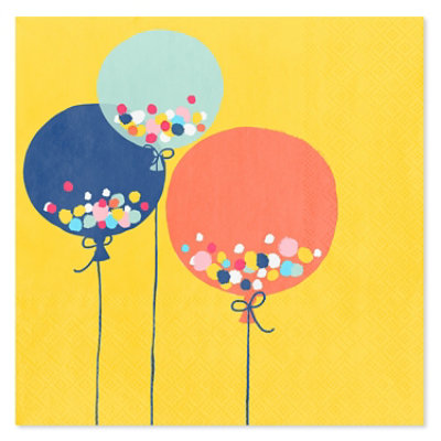 American Greetings Colorful Balloons Birthday Lunch Napkins - 20 Count - Image 1
