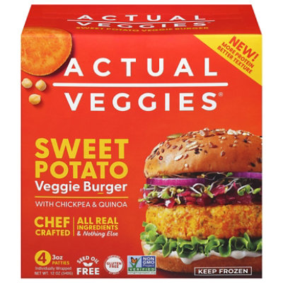 Actual Veggies Burger Veggie Sweet Potato - 12 OZ