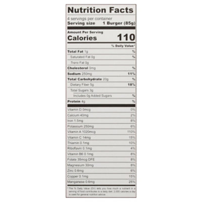Actual Veggies Burger Veggie Sweet Potato - 12 OZ - Image 4